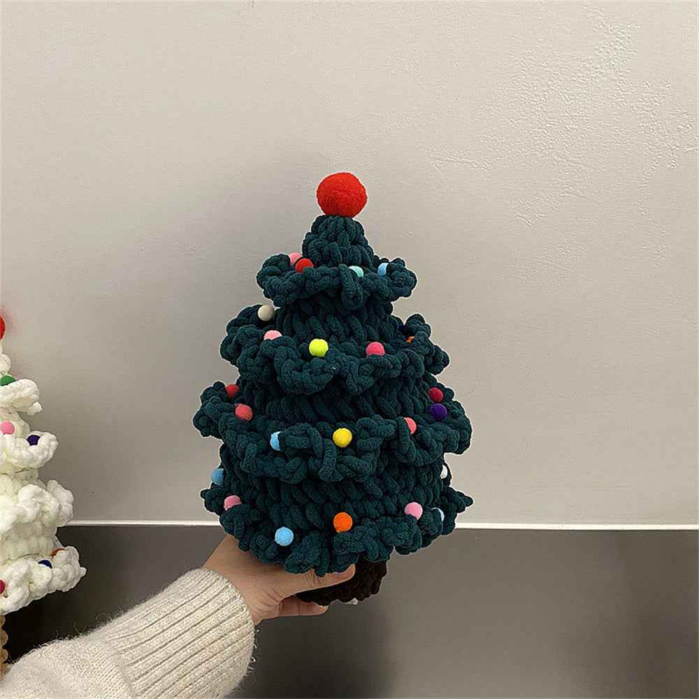 Crochet Christmas Tree Handmade Knitted Ornament Christmas Day Gift