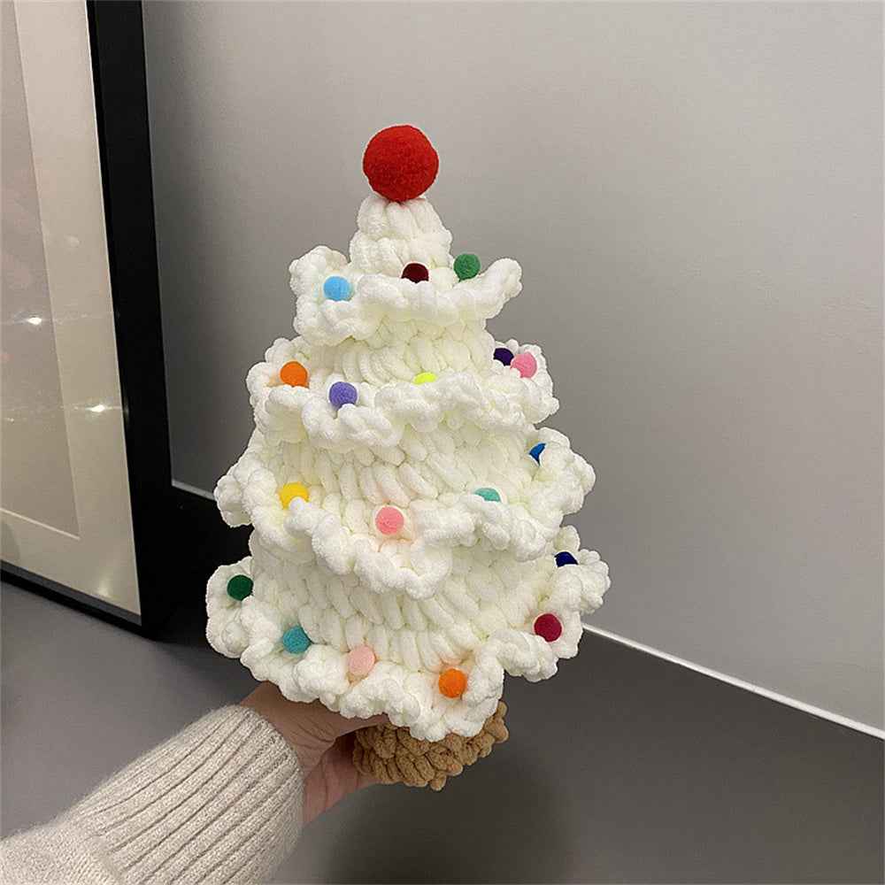 Crochet Christmas Tree Handmade Knitted Ornament Christmas Day Gift
