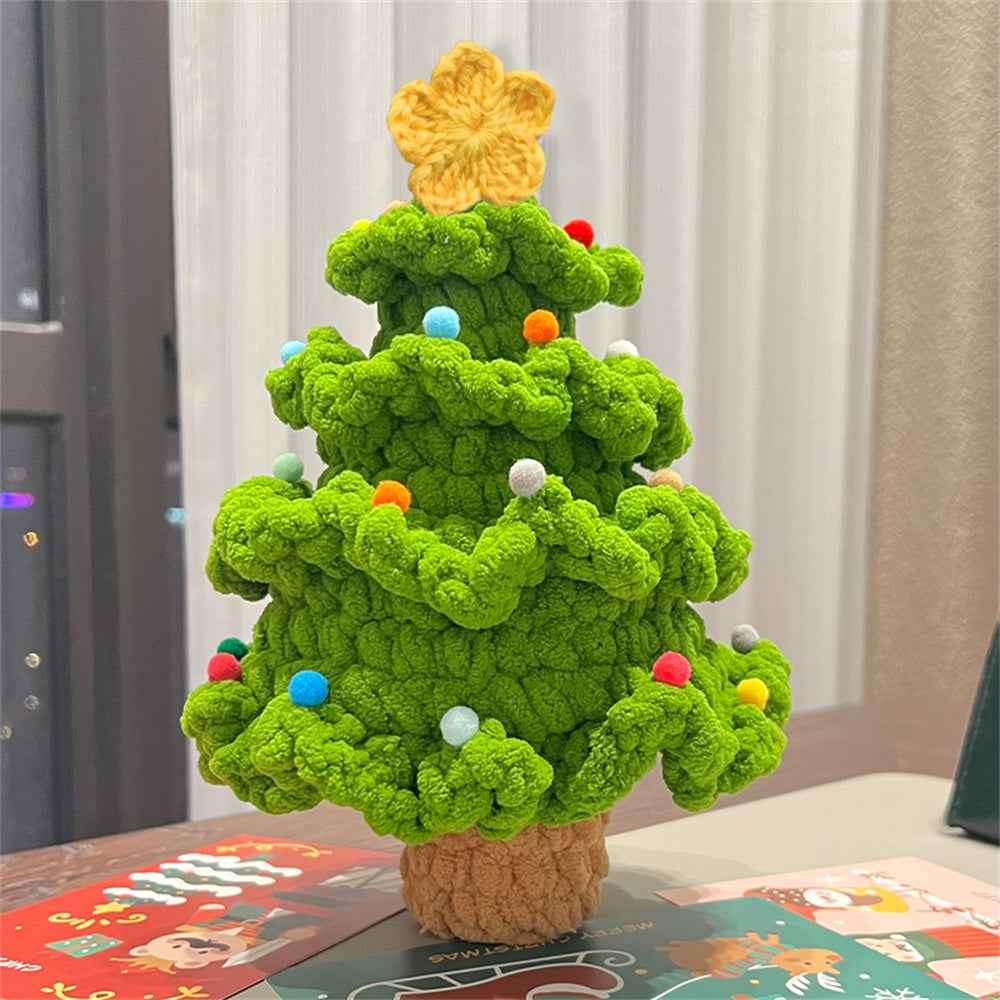 Crochet Christmas Tree Handmade Knitted Ornament Christmas Day Gift