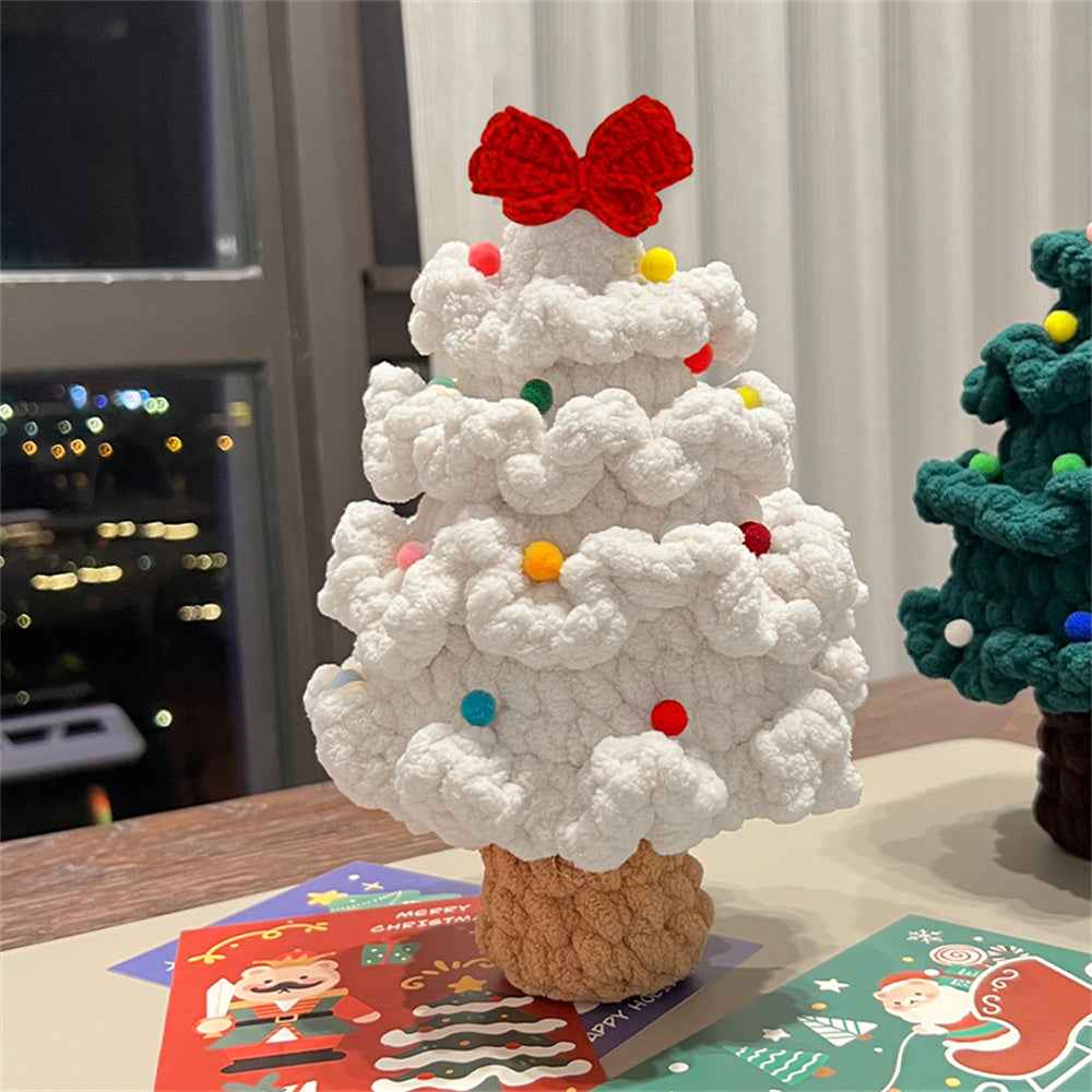 Crochet Christmas Tree Handmade Knitted Ornament Christmas Day Gift
