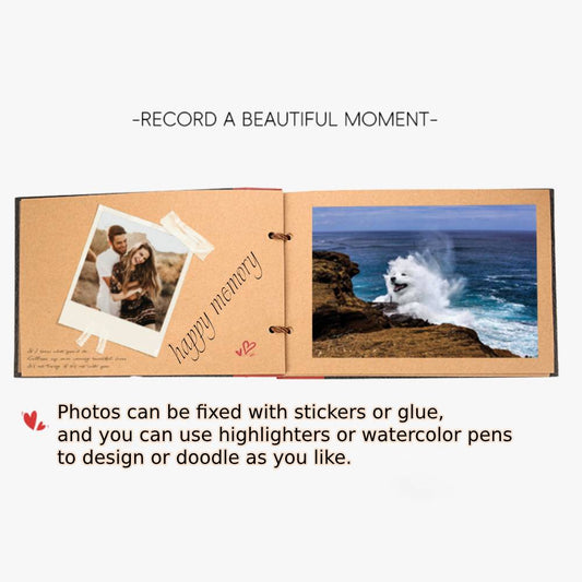 Our Adventure Book: Handmade Retro DIY Scrapbook for Travel Memories | Valentine's Gift
