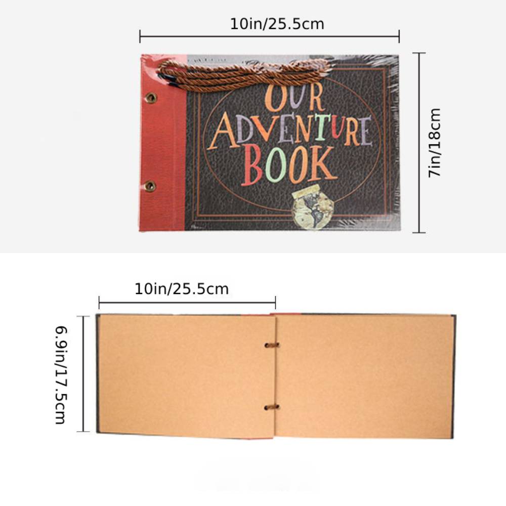 Our Adventure Book: Handmade Retro DIY Scrapbook for Travel Memories | Valentine's Gift