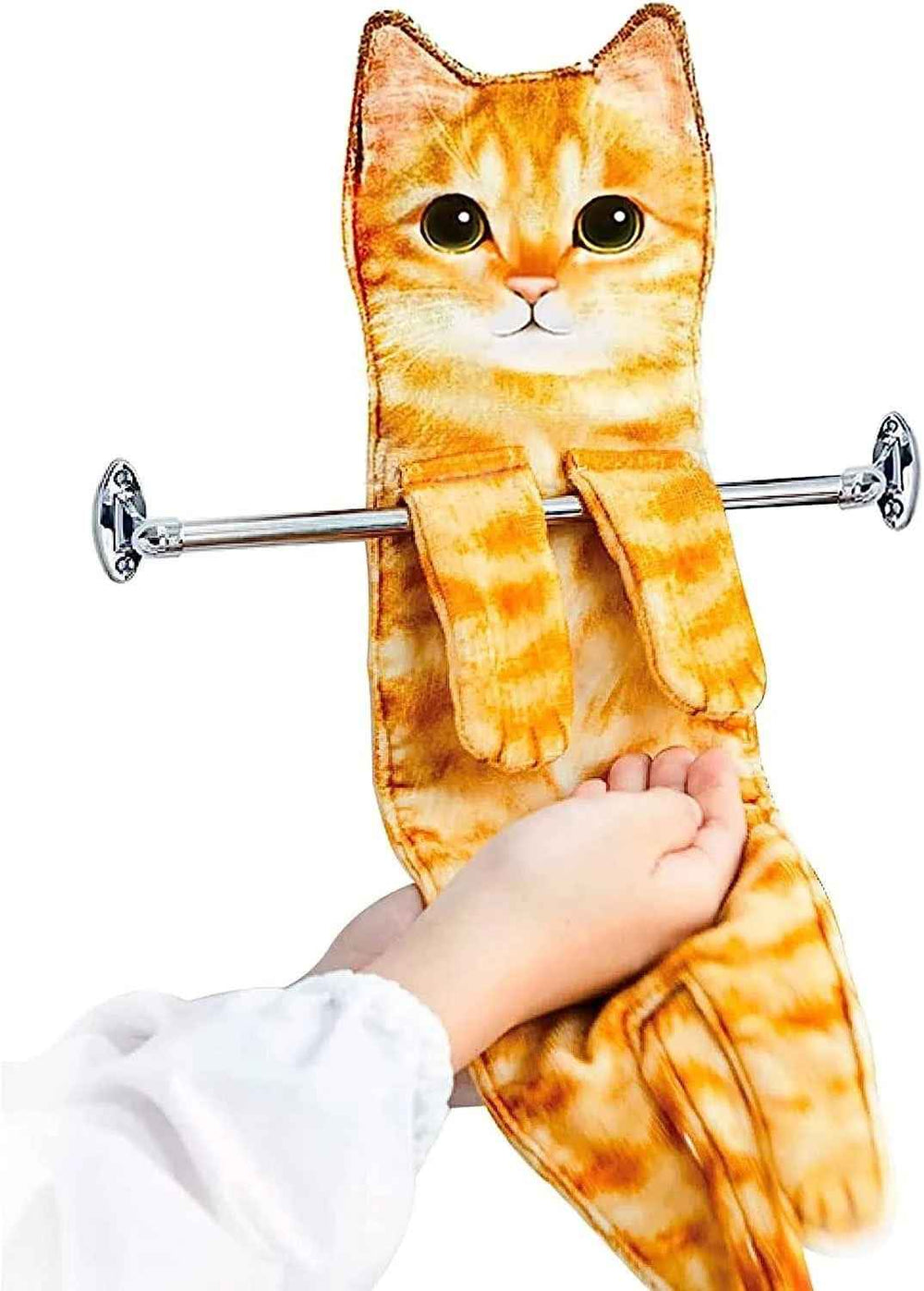 Cute Cat Decor Hanging Face Towels Soft Funny Face Towels Gift for Women Cat Lovers