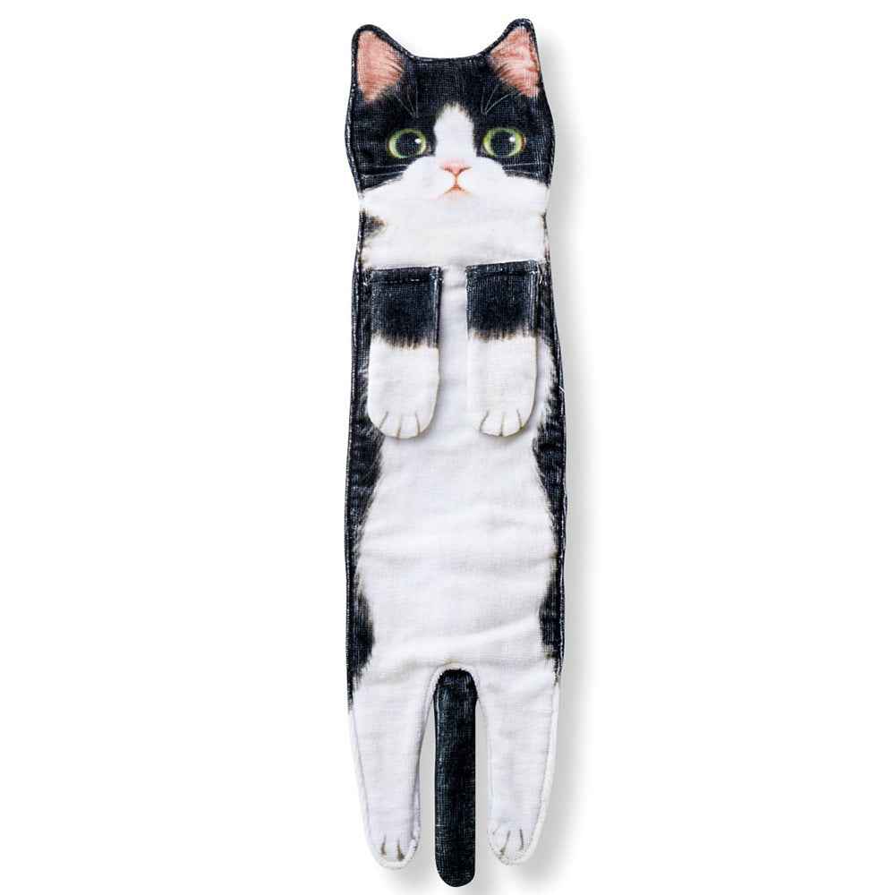Cute Cat Decor Hanging Face Towels Soft Funny Face Towels Gift for Women Cat Lovers