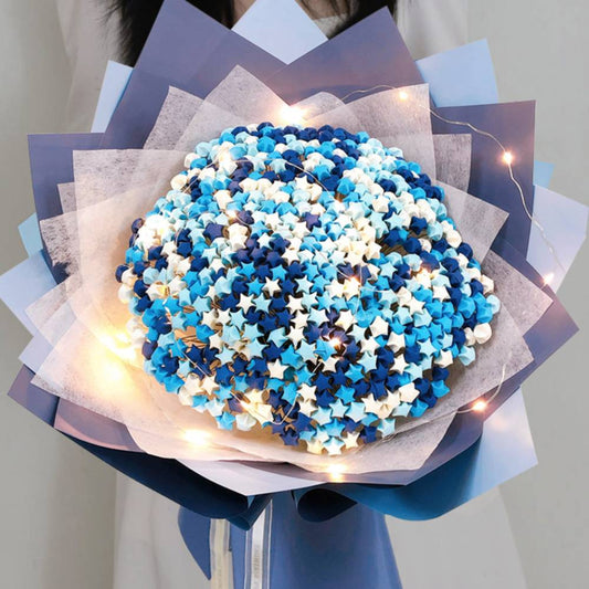 DIY Lucky Paper Stars Bouquet Set | Personalised Valentine's Gift for Couples