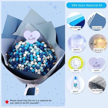 DIY Lucky Paper Stars Bouquet Set | Personalised Valentine's Gift for Couples