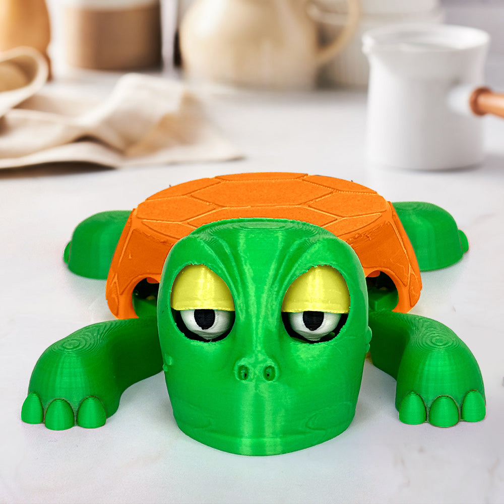 3D Printed Funny Turtle Coaster with Expression Change - Creative Cup Holder Gift for Turtle Lovers