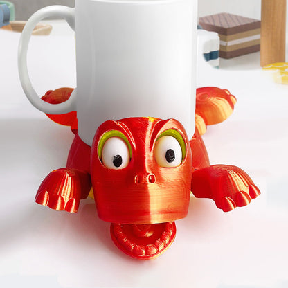 3D Printed Funny Turtle Coaster with Expression Change - Creative Cup Holder Gift for Turtle Lovers