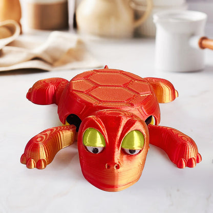 3D Printed Funny Turtle Coaster with Expression Change - Creative Cup Holder Gift for Turtle Lovers