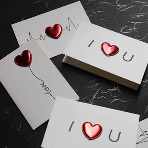Love Greeting Card Three-dimensional Heartbeat Creative Card Set of 3 Designs