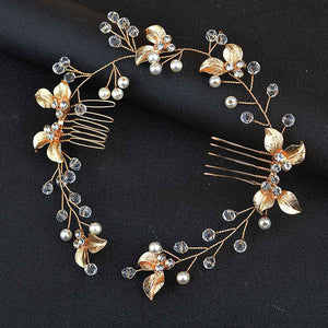 Handmade Twisted Flower Leaf Hairpiece for Bride and Bridesmaid Wedding Accessory Vintage Boho