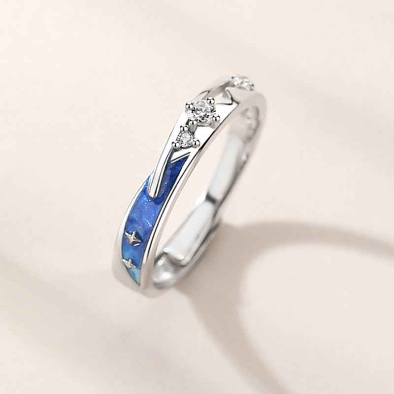 Meteor Star Couple Rings Matching Rings Adjustable Ring Jewelry Gift
