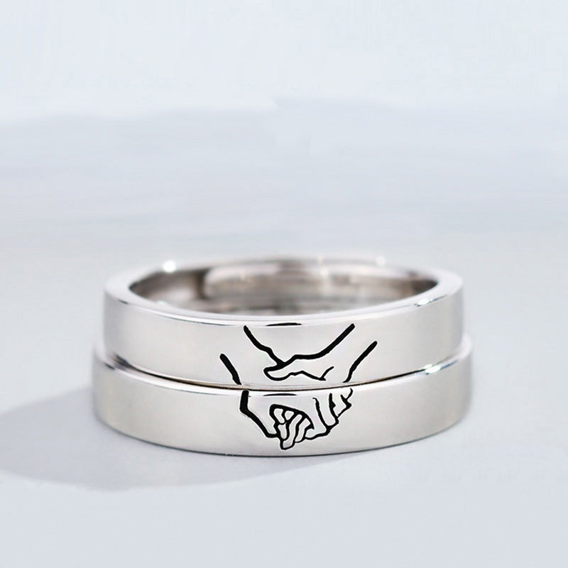 Adjustable Matching Promise Couple Rings | Personalised Love Jewellery