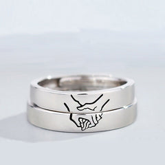 Adjustable Matching Promise Couple Rings | Personalised Love Jewellery