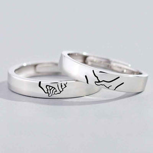 Matching Promise Couple Rings Adjustable Ring for Women Men Lovers Jewelry
