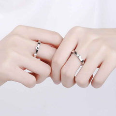 Sun and Moon Couple Rings Matching Promise Ring Adjustable Ring Gift for Lovers