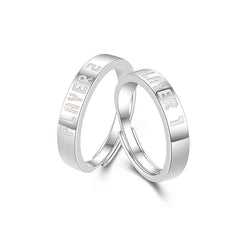 Matching Promise Rings Couple Adjustable Ring Shine Ring Jewelry Gift for Lovers