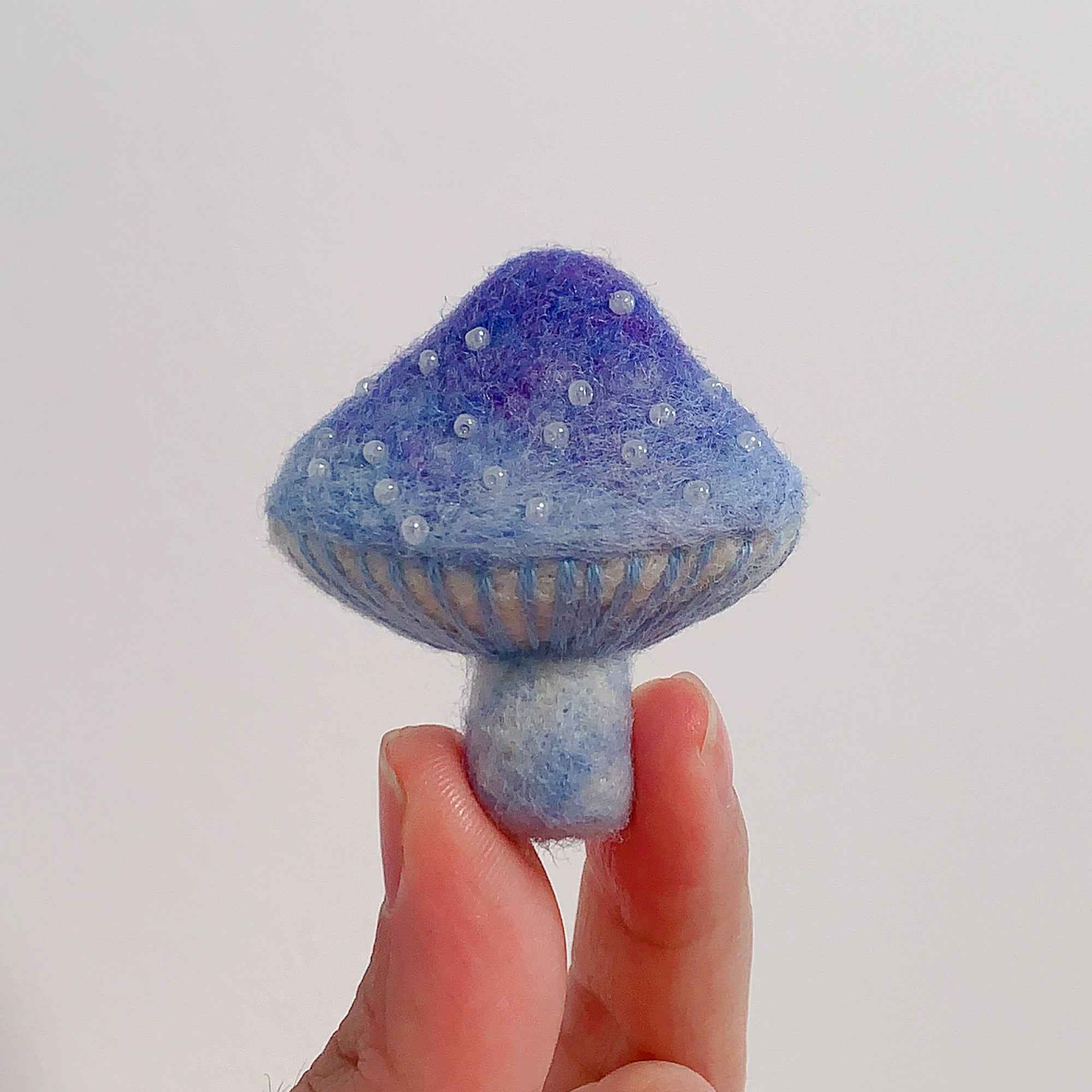 Whimsical Handmade Felt Mushroom Brooch - Unique Nature-inspired Accessory