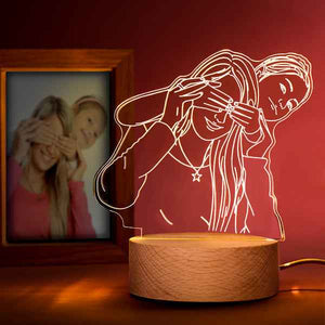 Anniversary Gifts Custom 3D Photo Lamp Personalized Night Light