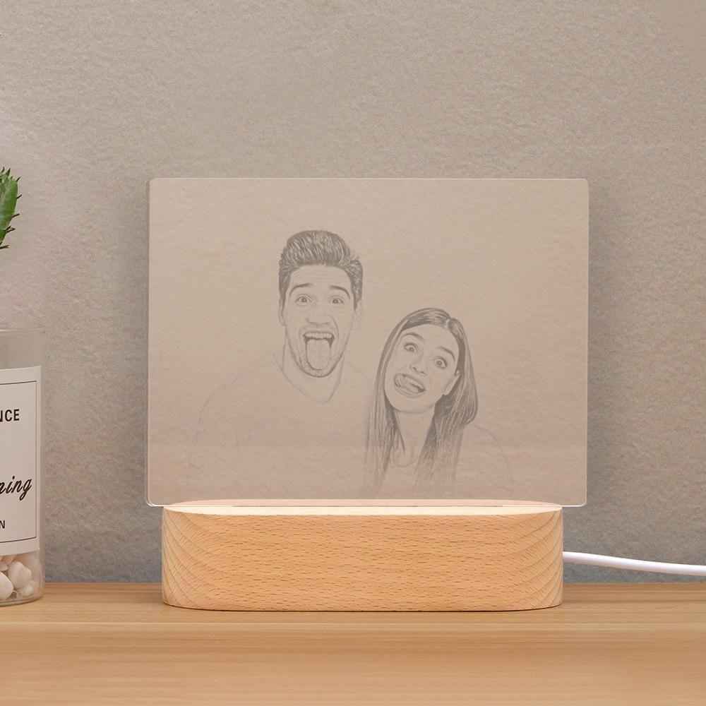 Personalized 2D Engraved Photo Night Light