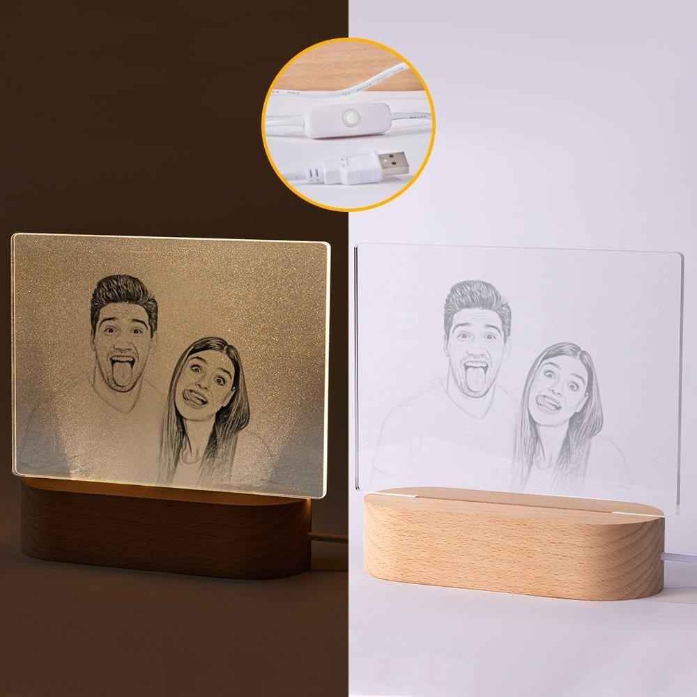 Personalized 2D Engraved Photo Night Light