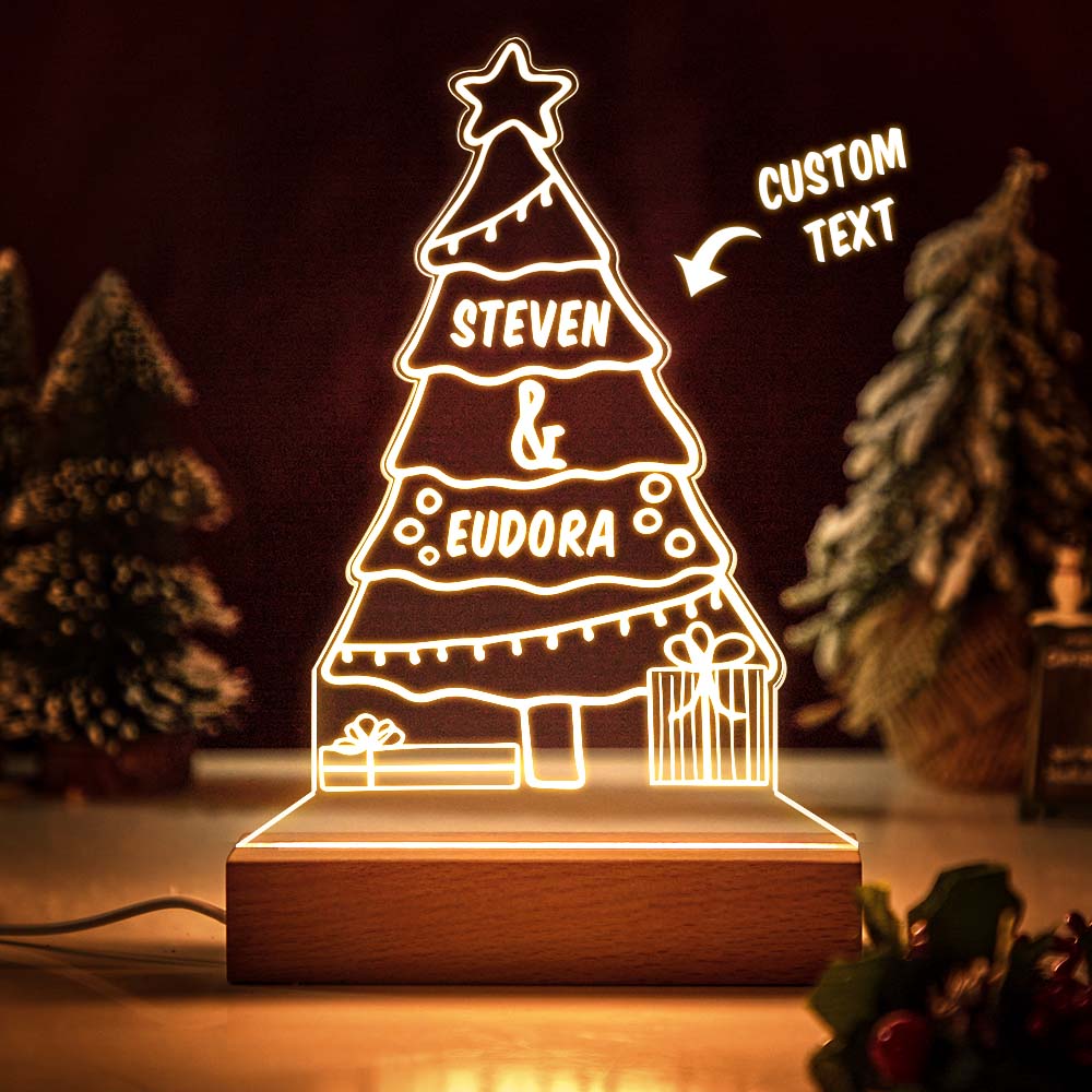 Personalised Name Acrylic Night Light | Custom LED Christmas Gift for Friends & Girlfriend
