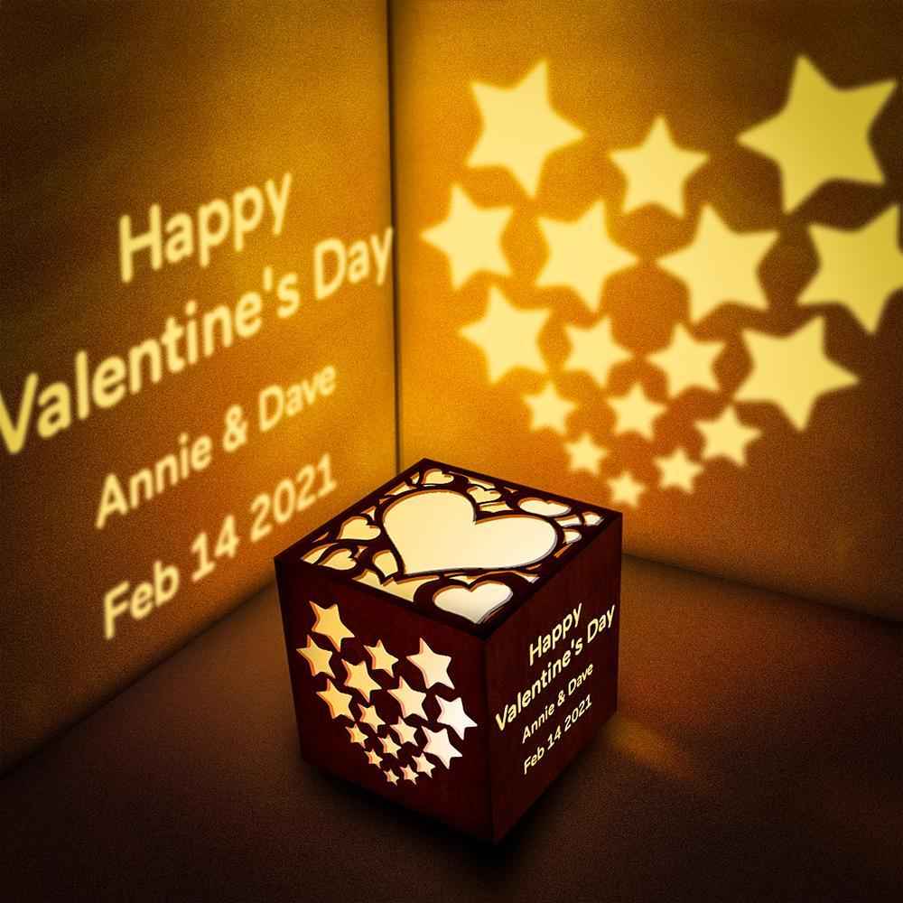 Custom Engraved Night Light Projector Lights for Bed Gifts for Couple