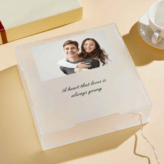 Personalized Photo Frosted Acrylic Decor Night Light Unique Lighted Block Lamp Gift for Girl