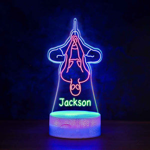 Custom Name Multicolor Spiderman Acrylic Lamp