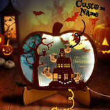 Personalized Halloween Light with Family Name Halloween Decorations Night Light Gifts for Family