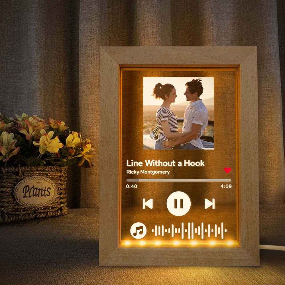 Custom Scannable Music Code Music Art Picture Frame Nignt Light Gift