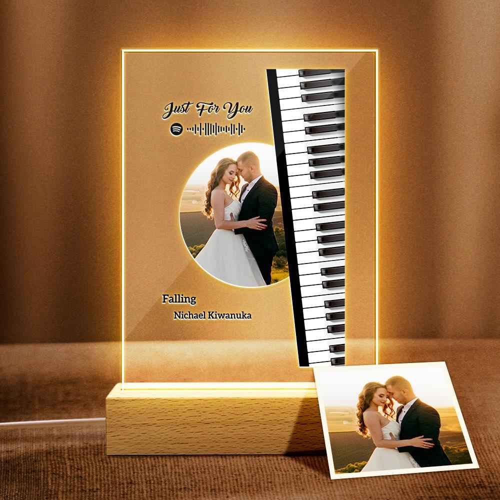 Personalized Photo Night Light For Couple With Engraving