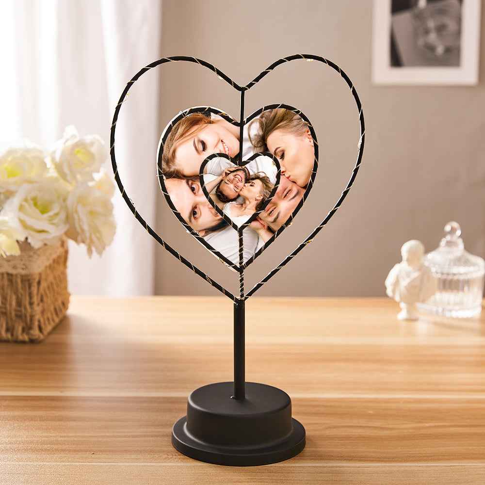 Custom Photo Lamp Love LED Night Light Personalized Heart-shaped Lamp Gift for Lover