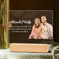 Personalized Acrylic Plaque Night Lamp Custom Photo Night Light