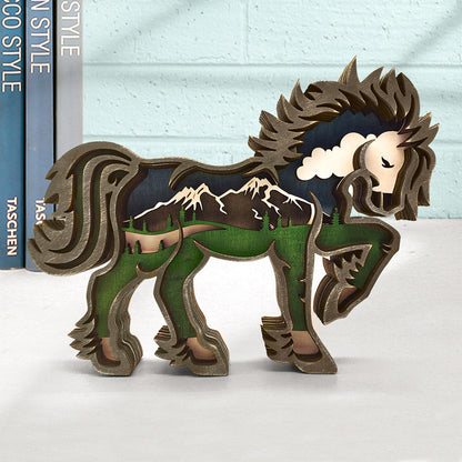 Personalised Woodland Bear Silhouette Statue - Custom Engraved Home Decor