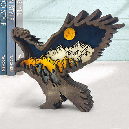 Personalised Woodland Bear Silhouette Statue - Custom Engraved Home Decor