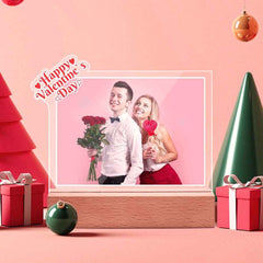 Custom Chirstmas LED Night Light Custom Photo Frame Best Plaque Gift For Couple