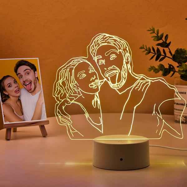 Anniversary Gifts Custom 3D Photo Lamp Personalized Night Light