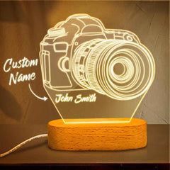 Personalized Name 3D Camera Acrylic Night Light