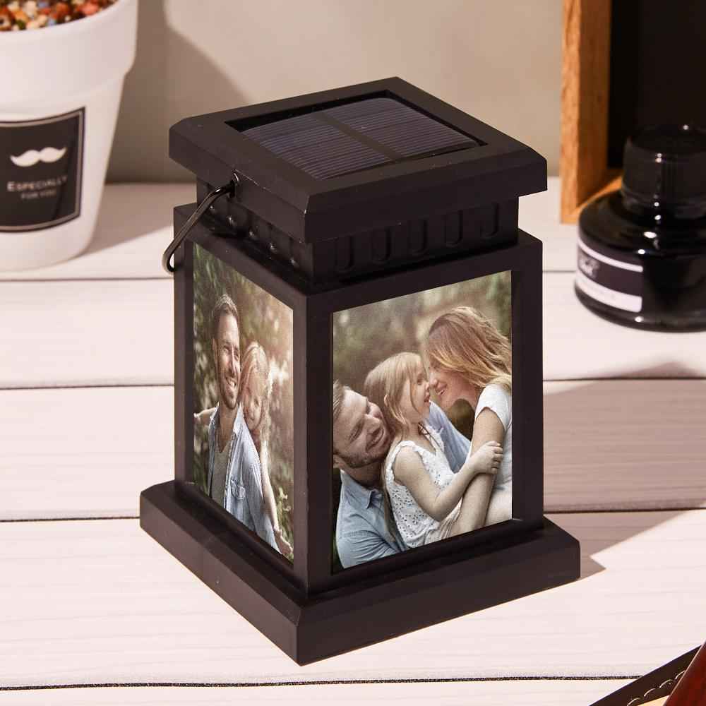 Anniversary Gifts for Couple, Personalized Photo Lantern Nightlight Lamp Memorial Lamp Solar Garden Light