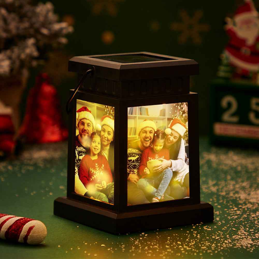 Anniversary Gifts for Couple, Personalized Photo Lantern Nightlight Lamp Memorial Lamp Solar Garden Light
