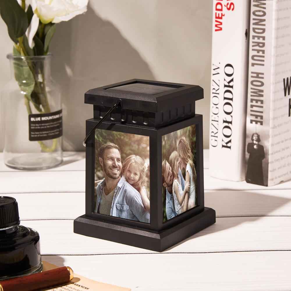 Anniversary Gifts for Couple, Personalized Photo Lantern Nightlight Lamp Memorial Lamp Solar Garden Light