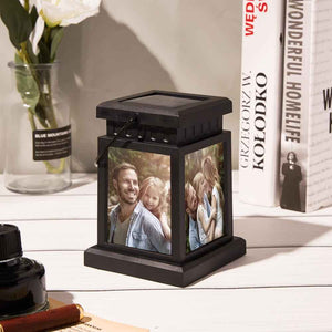 Anniversary Gifts for Couple, Personalized Photo Lantern Nightlight Lamp Memorial Lamp Solar Garden Light