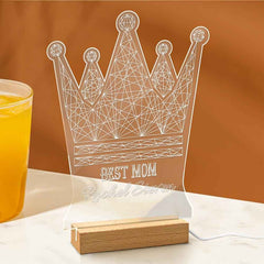Queen Crown Personalised Night Light Best Mom Gift Mothers Day Gift Crown Led Lights