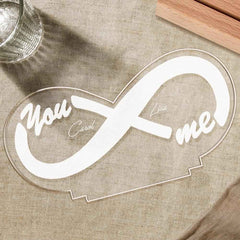Infinity Led Night Light Personalized Neon Sign Led Lamp Acrylic Night Light Gift for Couple
