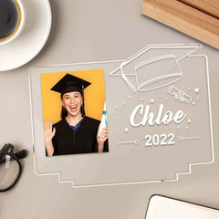 Custom Graduation Gifts Personalized Photo Night Light 3d Illusion Night Lamp Graduation Cap Led Lamp Grad College Gifts