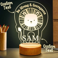 Customized 3D Personalized Lion Shaped Night Light Gifts for Friends