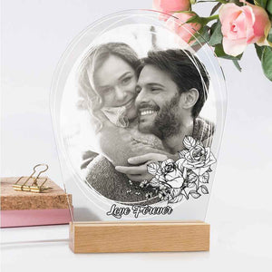 Custom Illustrated Text Oval 3D Model Night Lights Best Custom Gift For Lover