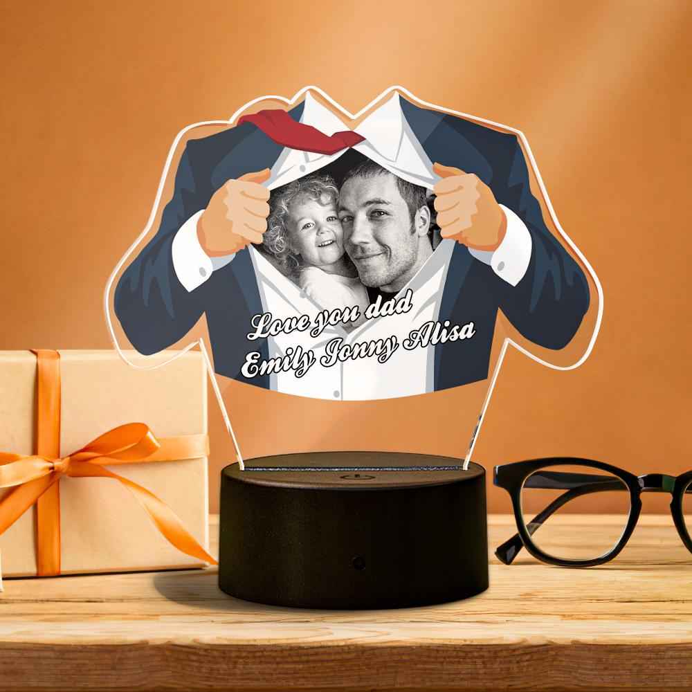 Father's Day Special Suit Led Night Light Best Gift for Father