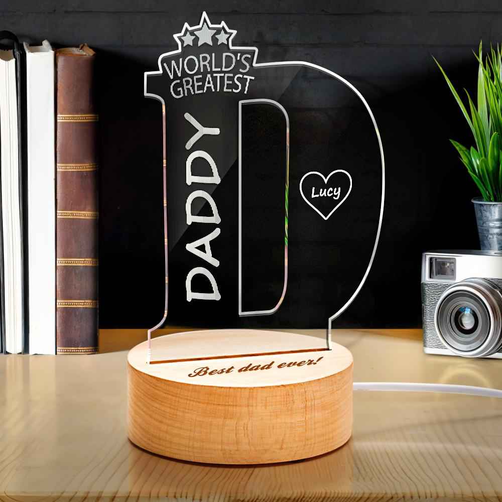Custom Name Bedroom Night Light Best Gifts For Father